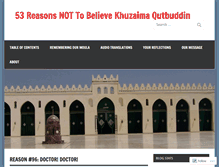 Tablet Screenshot of believesyednaqutbuddin.com
